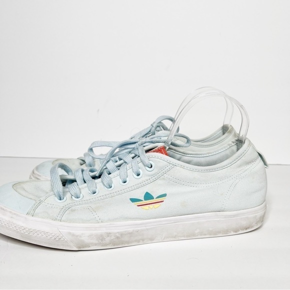 Adidas Nizza Colorful Trefoil Sky Tint Sneakers Size 13 Men’s - Picture 2 of 5
